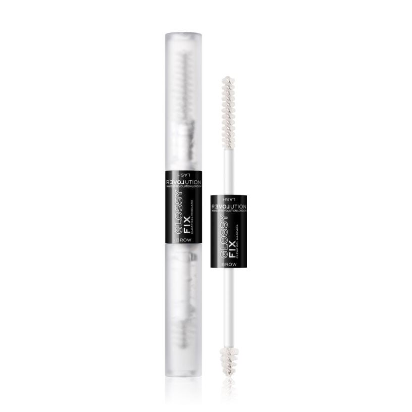 Гель для фіксаціі брів та вій Relove By Revolution ReLove Glossy Fix Clear Brow Gel &amp; Mascara, 2 мл